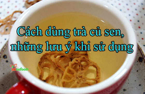 Cách dùng trà củ sen và những lưu ý khi sử dụng trà củ sen